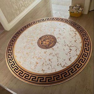 Versace inspired round rug